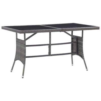 vidaXL 7 Piece Garden Dining Set Poly Rattan Anthracite & Grey, anthracite vidaXL 7 Piece Garden Dining Set Poly Rattan Anthracite & Grey