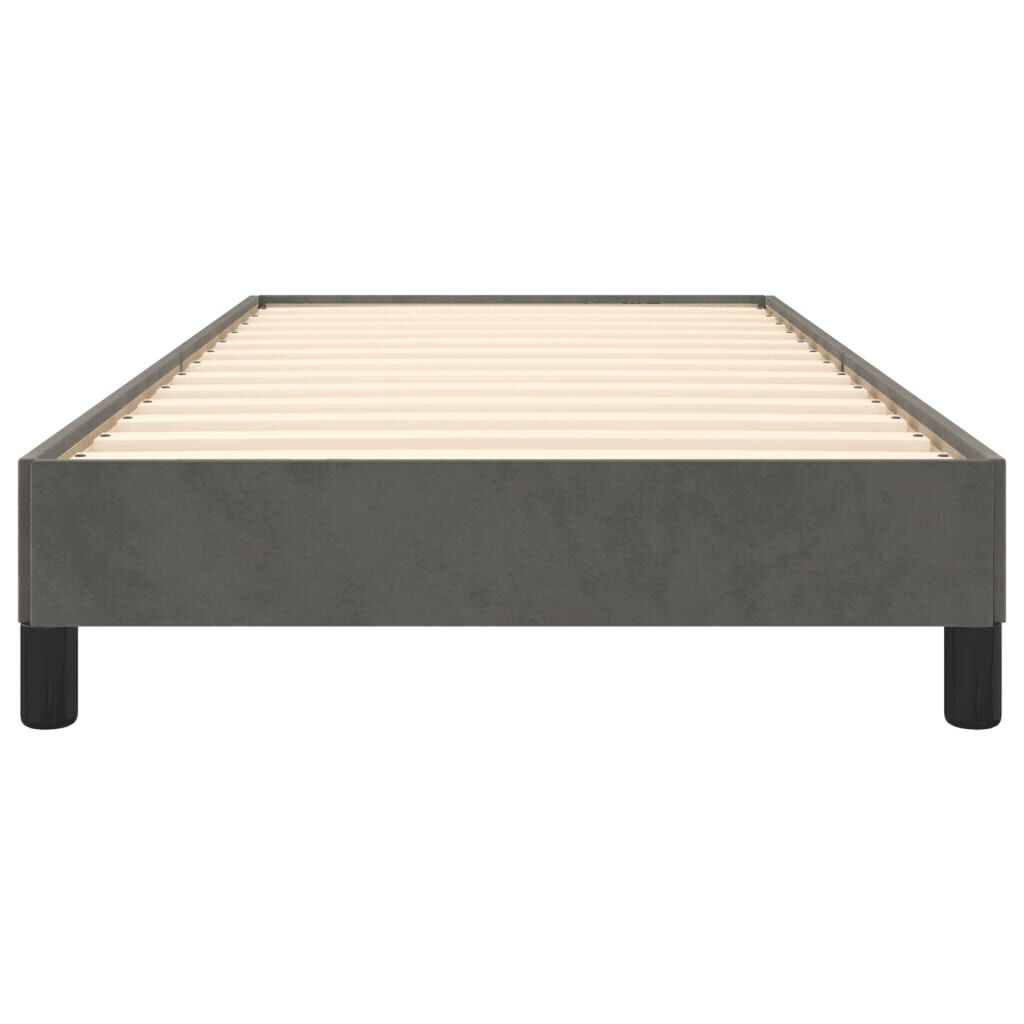 vidaXL Bed Frame without Mattress Dark Grey 92x187 cm Single Velvet