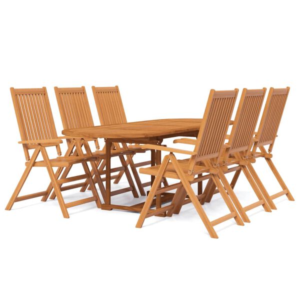 vidaXL 9 Piece Garden Dining Set Solid Wood Acacia