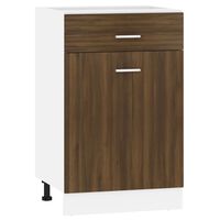 vidaXL Drawer Bottom Cabinet Lyon Brown Oak 50x46x81.5 cm Engineered Wood