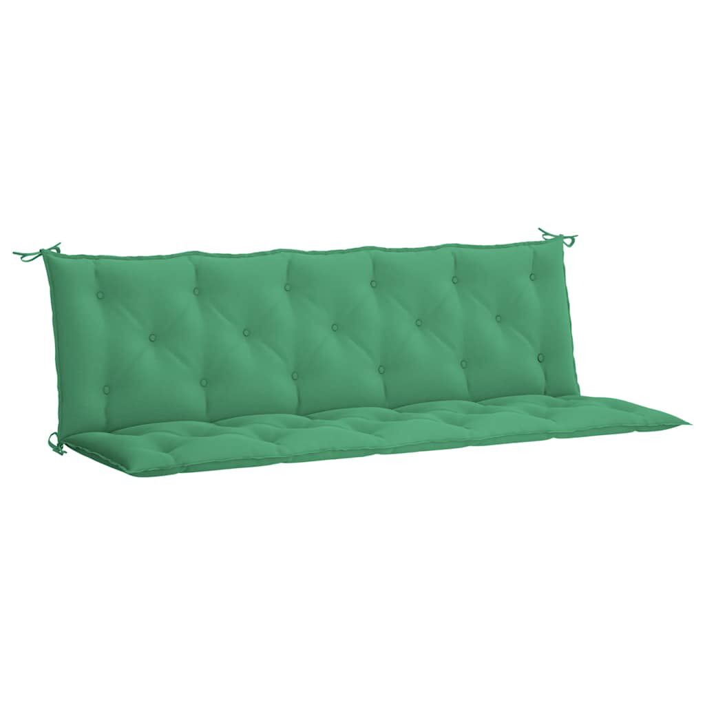 vidaXL Garden Bench Cushion Green 180x(50+50)x7cm Oxford Fabric
