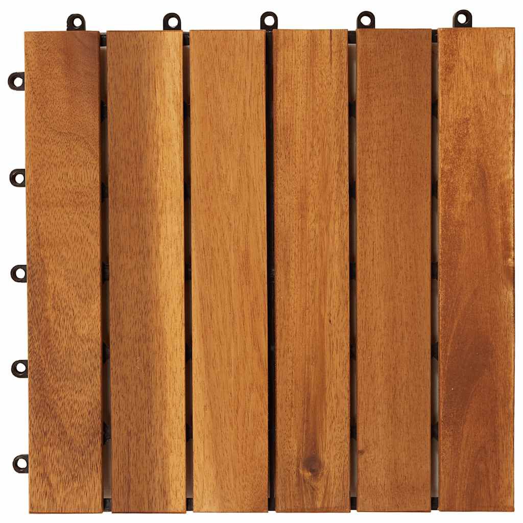 vidaXL 10 pcs Acacia Decking Tiles 30 x 30 cm Vertical Pattern