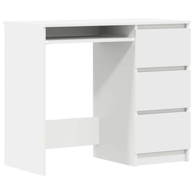 vidaXL Desk White 90x45x76 cm Engineered Wood, white vidaXL Desk White 90x45x76 cm Engineered Wood