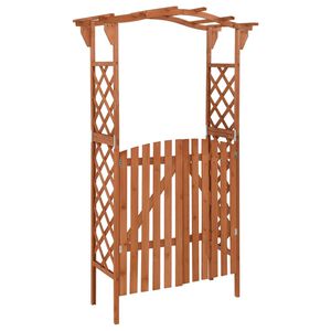 vidaXL Pergola with Gate 116x40x204 cm Solid Firwood