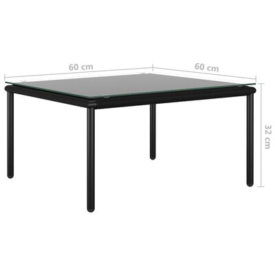 vidaXL 6 Piece Garden Lounge Set with Cushions Black PVC,  vidaXL 6 Piece Garden Lounge Set with Cushions Black PVC