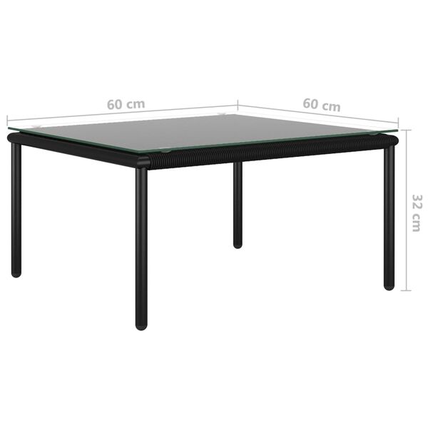 vidaXL 6 Piece Garden Lounge Set with Cushions Black PVC