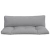 vidaXL Pallet Cushions 2 pcs Grey Fabric