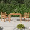 vidaXL 3 Piece Garden Dining Set Solid Wood Teak