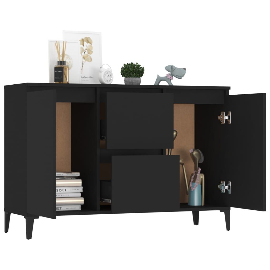 vidaXL Sideboard Black 104x35x70 cm Engineered Wood
