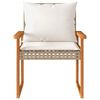 vidaXL 4 Piece Garden Lounge Set with Cushions Mix Beige Poly Rattan
