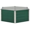 vidaXL Raised Garden Bed 129x129x45 cm Galvanised Steel Green