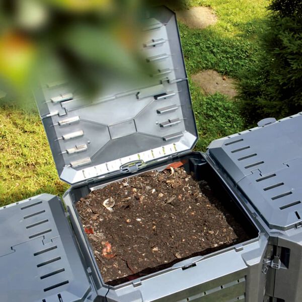 vidaXL Garden Composter Black 380 L