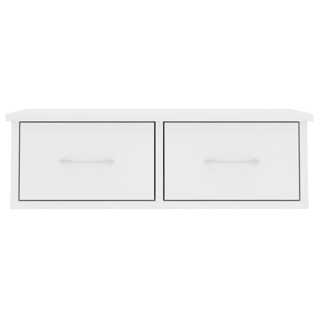 vidaXL Wall-mounted Drawer Shelf White 60x26x18.5 cm Engineered Wood