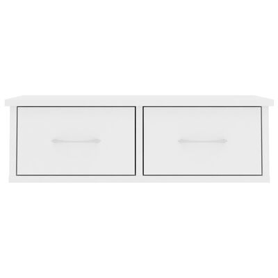 vidaXL Wall-mounted Drawer Shelf White 60x26x18.5 cm Engineered Wood, white vidaXL Wall-mounted Drawer Shelf White 60x26x18.5 cm Engineered Wood