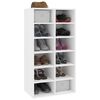 vidaXL Shoe Rack White 54x34x100.5 cm Engineered Wood