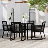 vidaXL 5 Piece Garden Dining Set Black