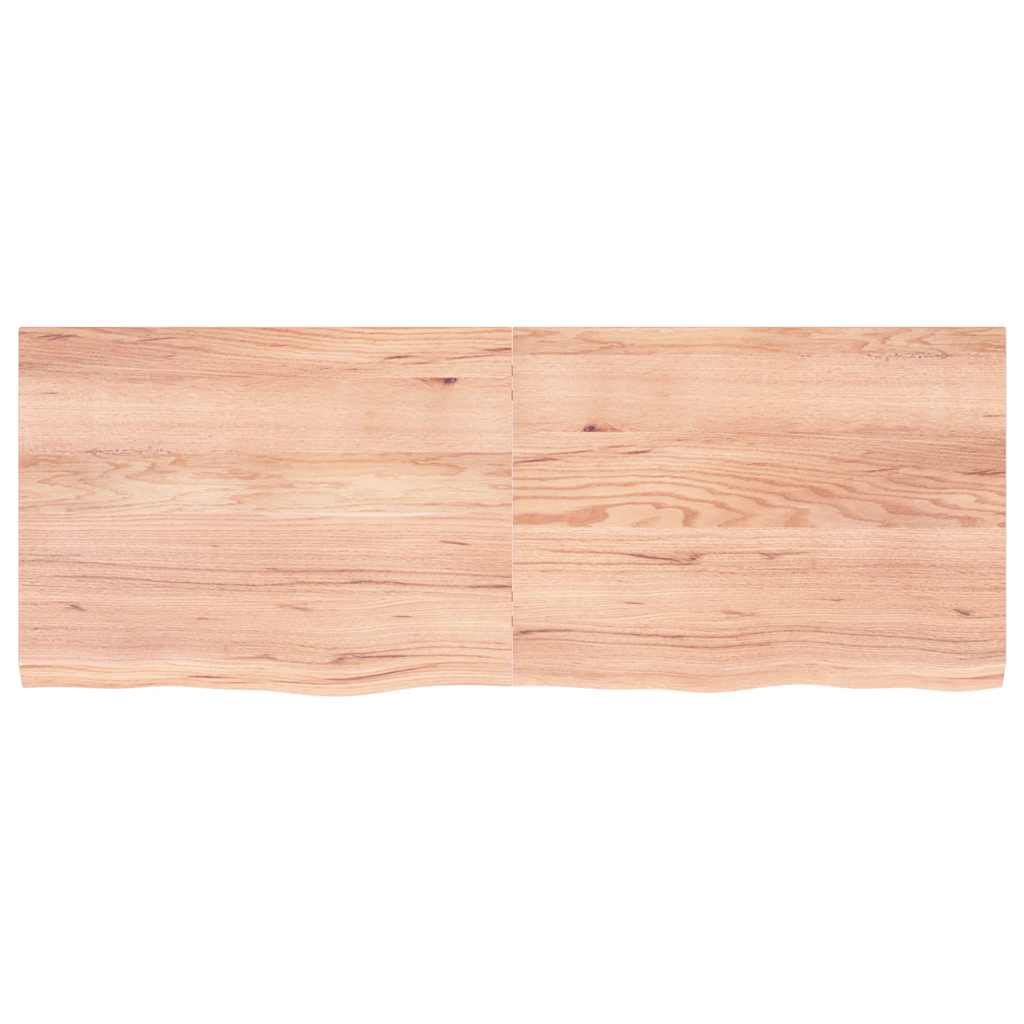 vidaXL Wall Shelf Light Brown 160x60x(2-4) cm Treated Solid Wood Oak