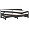 vidaXL Pull-out Day Bed without Mattress Black 2x(90x200)cm