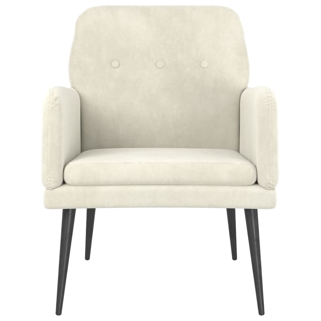 vidaXL Armchair Cream 62x79x79 cm Velvet