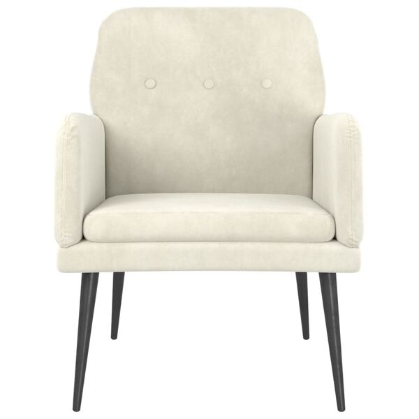 vidaXL Armchair Cream 62x79x79 cm Velvet