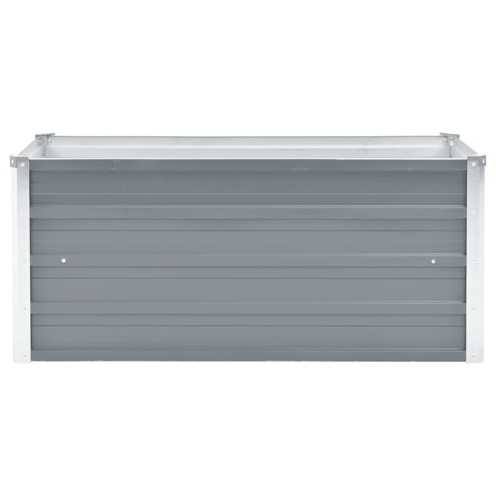 vidaXL Garden Raised Bed Galvanised Steel 100x40x45 cm Grey