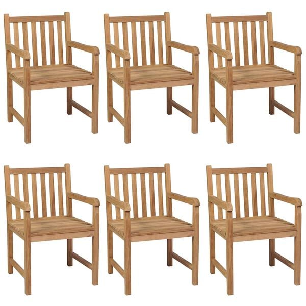 vidaXL 7 Piece Garden Dining Set 140x80 cm Solid Teak Wood