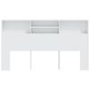 vidaXL Headboard Cabinet White 180x19x103.5 cm