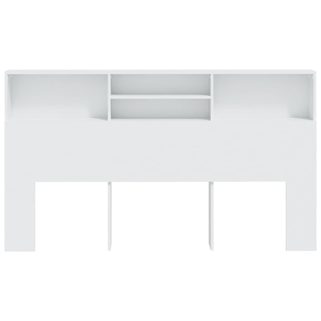 vidaXL Headboard Cabinet White 180x19x103.5 cm