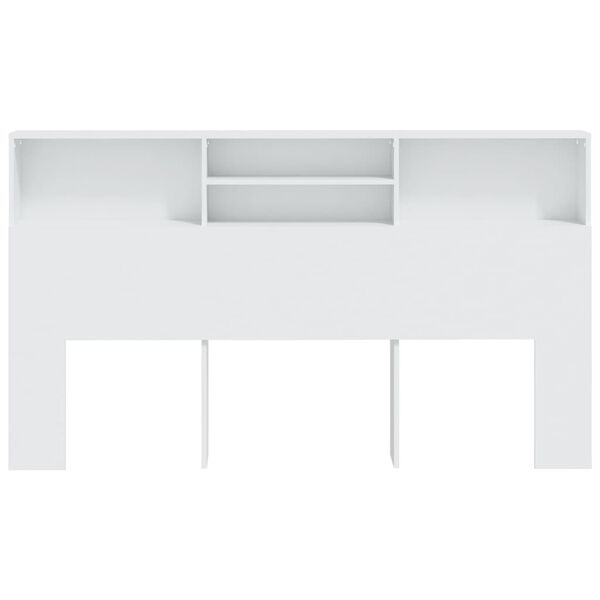 vidaXL Headboard Cabinet White 180x19x103.5 cm