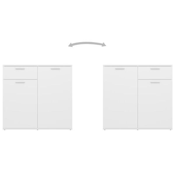 vidaXL Sideboard White 80x36x75 cm Engineered Wood