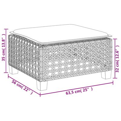 vidaXL 9 Piece Garden Sofa Set with Cushions Grey Poly Rattan, grey vidaXL 9 Piece Garden Sofa Set with Cushions Grey Poly Rattan