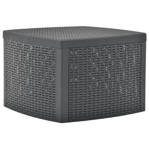 vidaXL Outdoor Table | Anthracite | 100% Polypropylene | 54x54x36.5cm