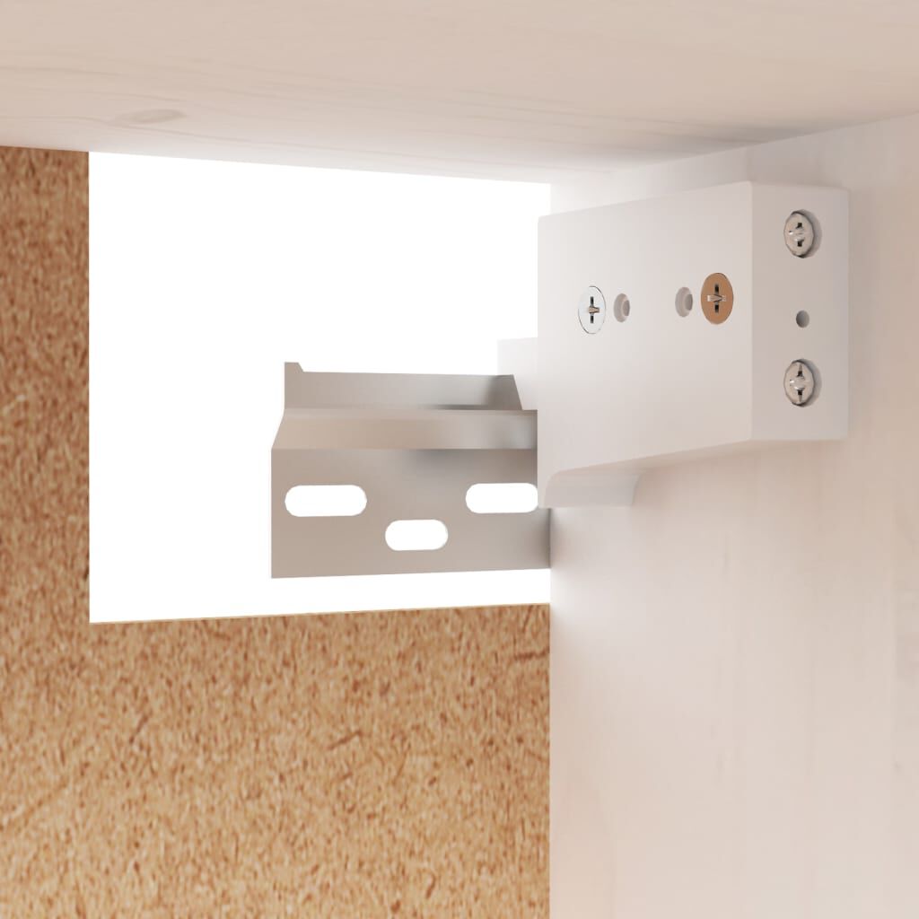 vidaXL Wall Cabinet White 100x30x35 cm Solid Wood Pine