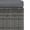 vidaXL 4 Piece Garden Lounge Set with Cushions Grey Poly Rattan