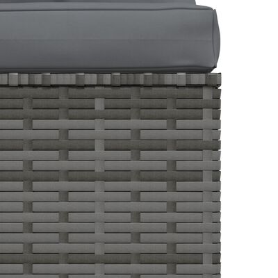 vidaXL 4 Piece Garden Lounge Set with Cushions Grey Poly Rattan, grey and anthracite vidaXL 4 Piece Garden Lounge Set with Cushions Grey Poly Rattan