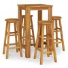 vidaXL 5 Piece Garden Bar Set Solid Wood Acacia