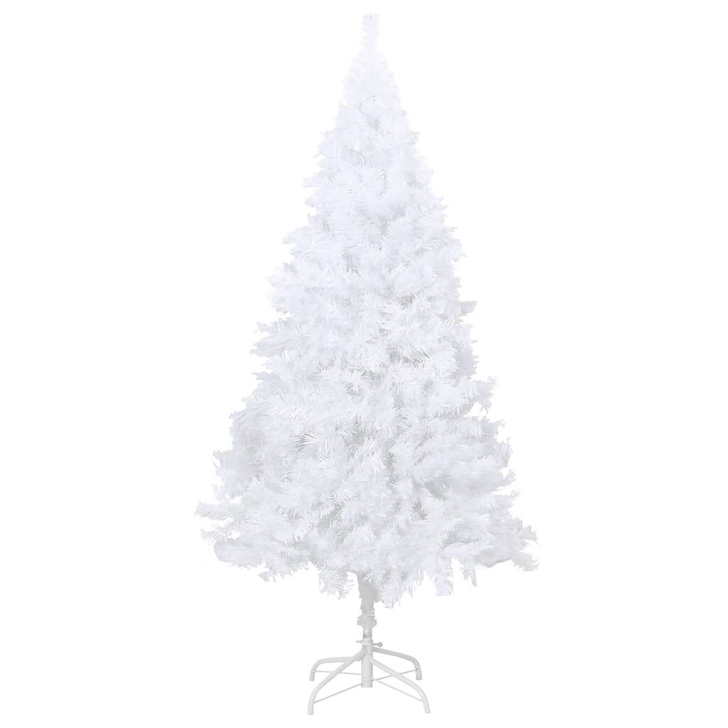 vidaXL Artificial Pre-lit Christmas Tree with Thick Branches White 150 cm