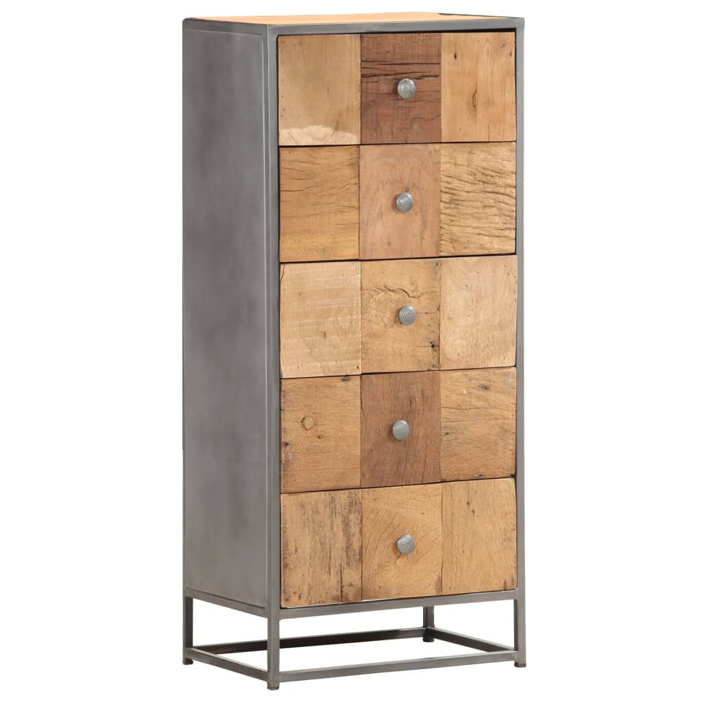 vidaXL Drawer Cabinet 45x30x100 cm Solid Reclaimed Wood