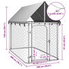 vidaXL Outdoor Dog Kennel with Roof 200x100x150 cm