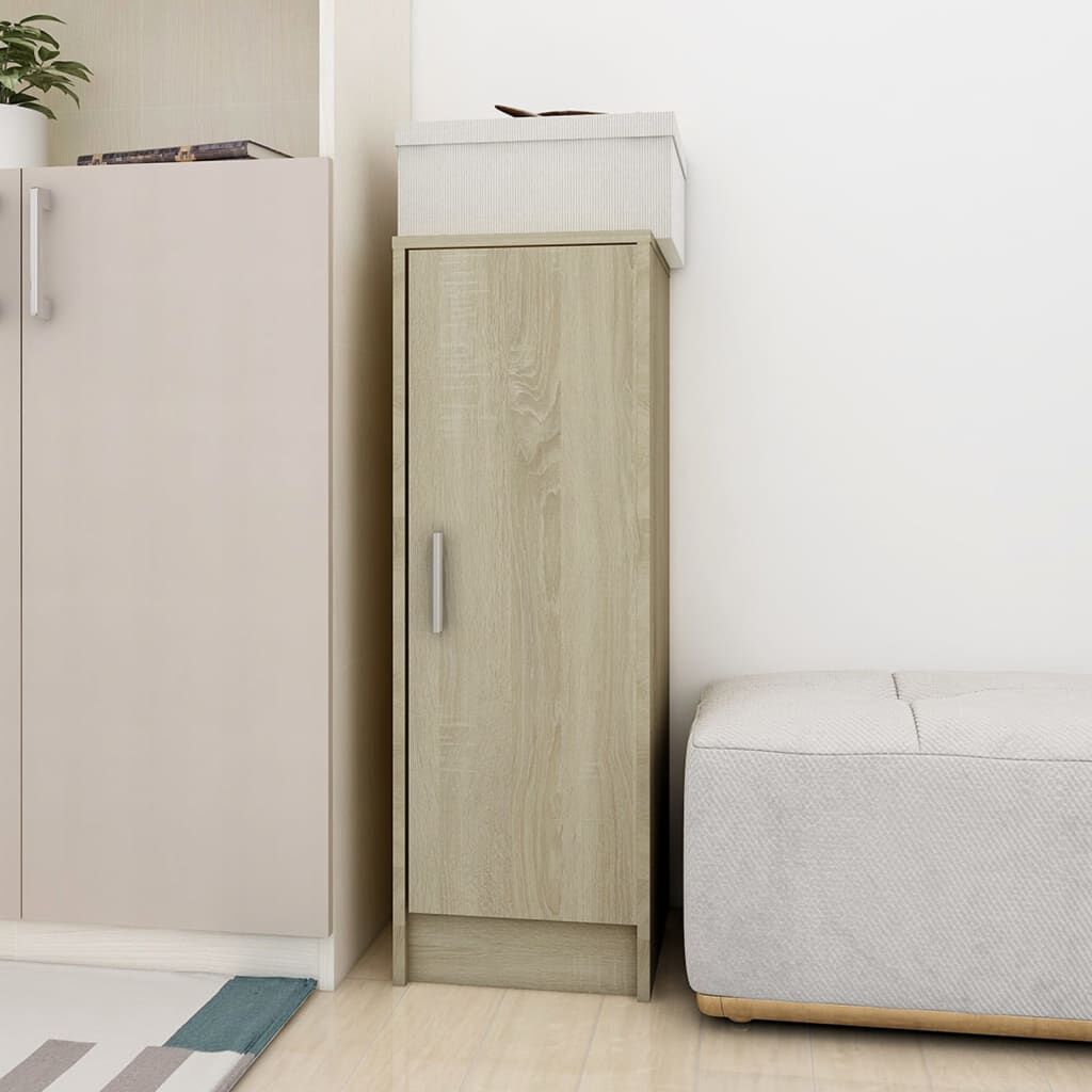vidaXL Shoe Cabinet Sonoma Oak 32x35x92 cm Engineered Wood