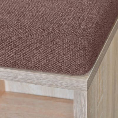 Shoe Storage Bench 10 Compartments Oak Colour, brown Shoe Storage Bench 10 Compartments Oak Colour
