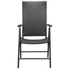 vidaXL 7 Piece Garden Dining Set Black