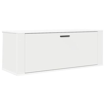 vidaXL Wall Shoe Cabinet White 100x35x38 cm Engineered Wood, white vidaXL Wall Shoe Cabinet White 100x35x38 cm Engineered Wood