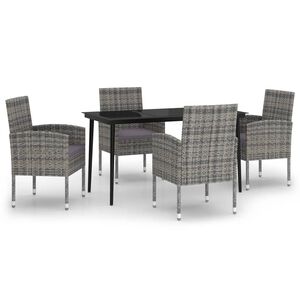 vidaXL 5 Piece Garden Dining Set Anthracite