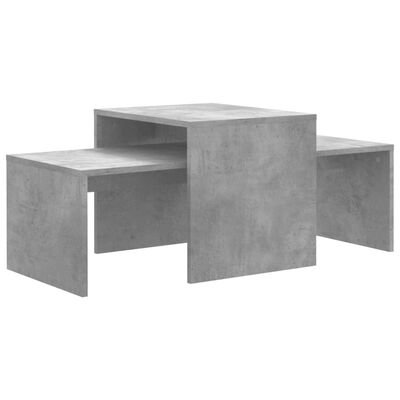 vidaXL Coffee Table Set Concrete Grey 100x48x40 cm Engineered Wood, concrete grey vidaXL Coffee Table Set Concrete Grey 100x48x40 cm Engineered Wood