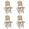 vidaXL 5 Piece Folding Outdoor Dining Set Bamboo