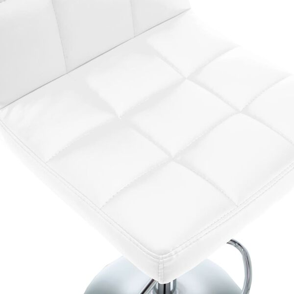 vidaXL Bar Stools 2 pcs White Faux Leather