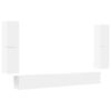 vidaXL 7 Piece TV Cabinet Set White Engineered Wood