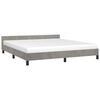 vidaXL Bed Frame without Mattress Light Grey 180x200 cm Super King Velvet
