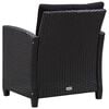 vidaXL 6 Piece Garden Sofa Set with Cushions Poly Rattan Black